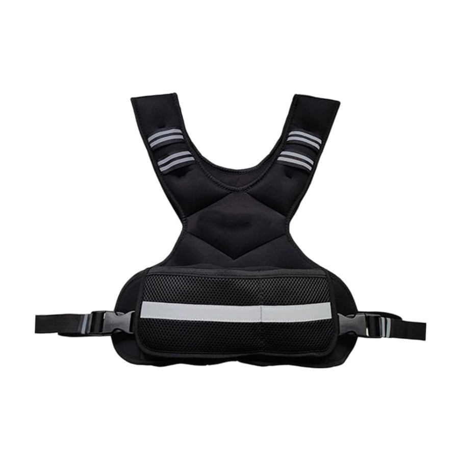 Adjustable Weighted Vest with Reflective Strips for Fitness Training