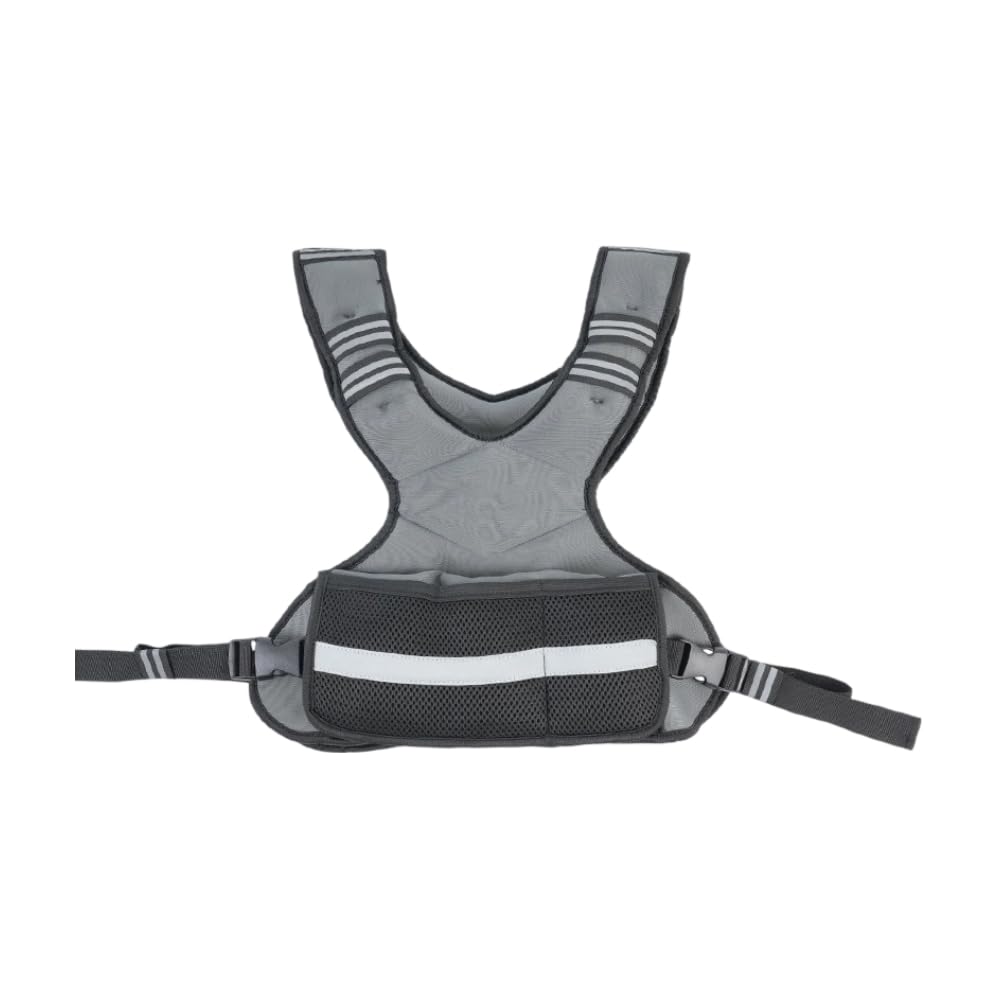 Adjustable Weighted Vest with Reflective Strips for Fitness Training