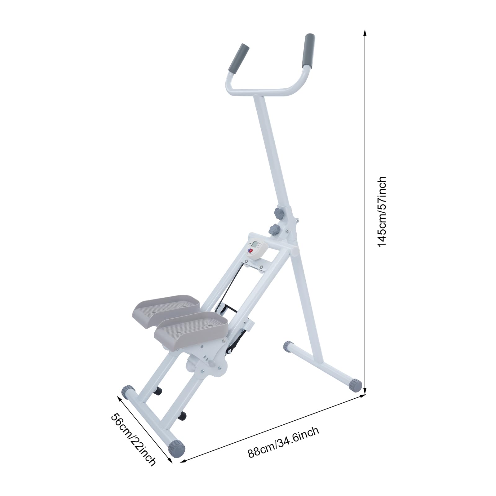 Foldable Stair Stepper with Display for Full-Body Home Workouts