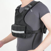 Adjustable Weighted Vest with Reflective Strips for Fitness Training