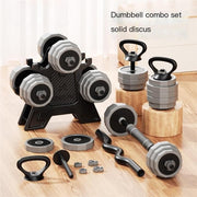 Adjustable Dumbbell, Barbell & Kettlebell Training Set