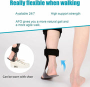 Carbon Fiber AFO Foot Drop Brace for Walking & Ankle Support