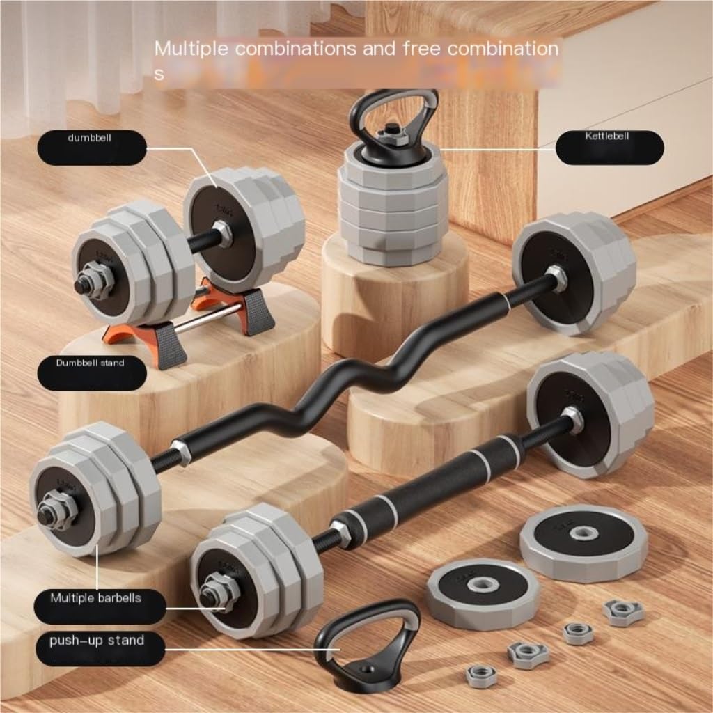 Adjustable Dumbbell, Barbell & Kettlebell Training Set