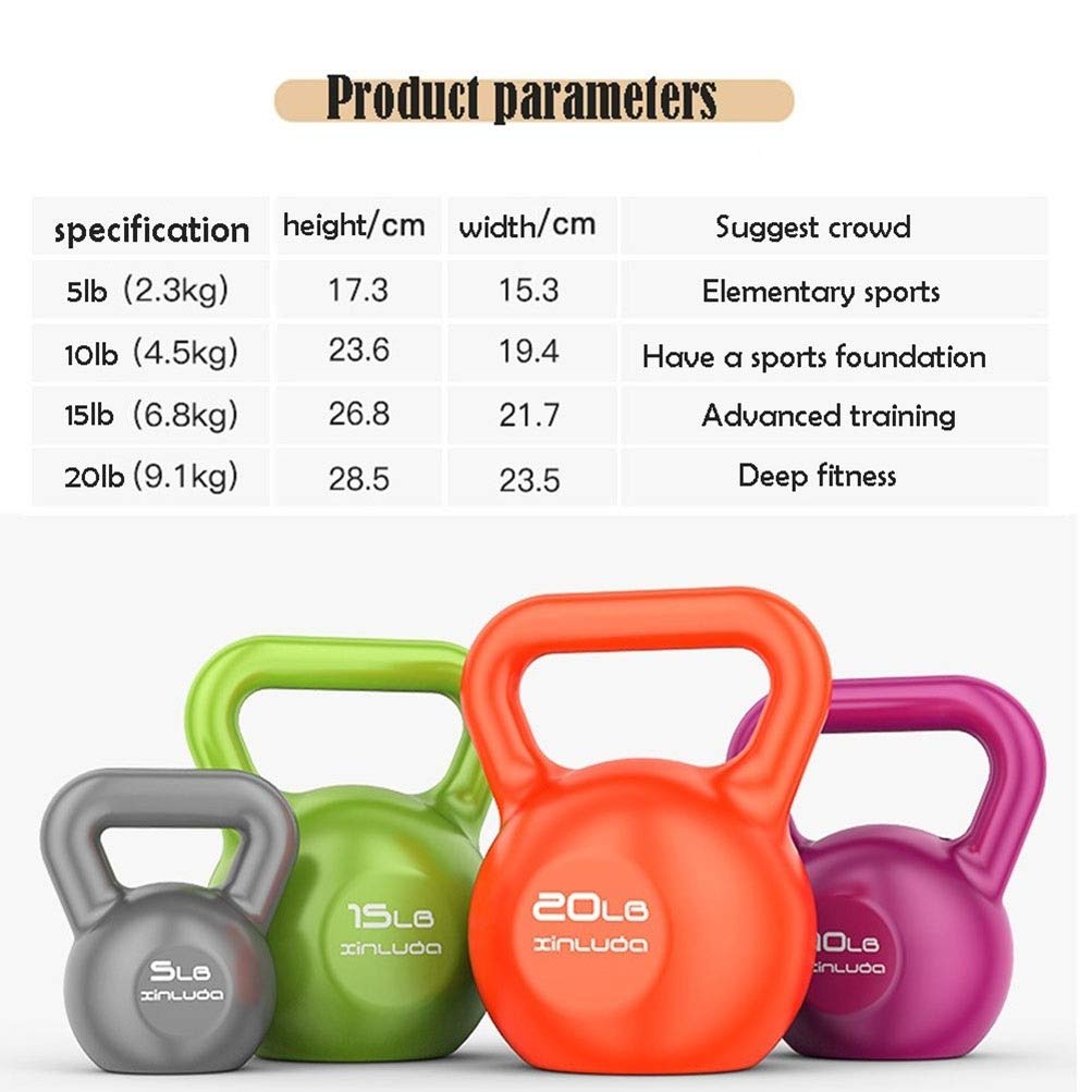 Color Fitness Kettlebell for Strength Training & Workouts