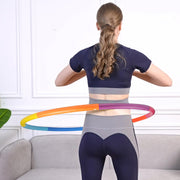 Adjustable Weighted Fitness Hoop with Detachable Sections for Home Workouts