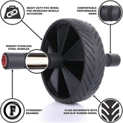 Ab Roller with Anti-Slip Grips for Core Training