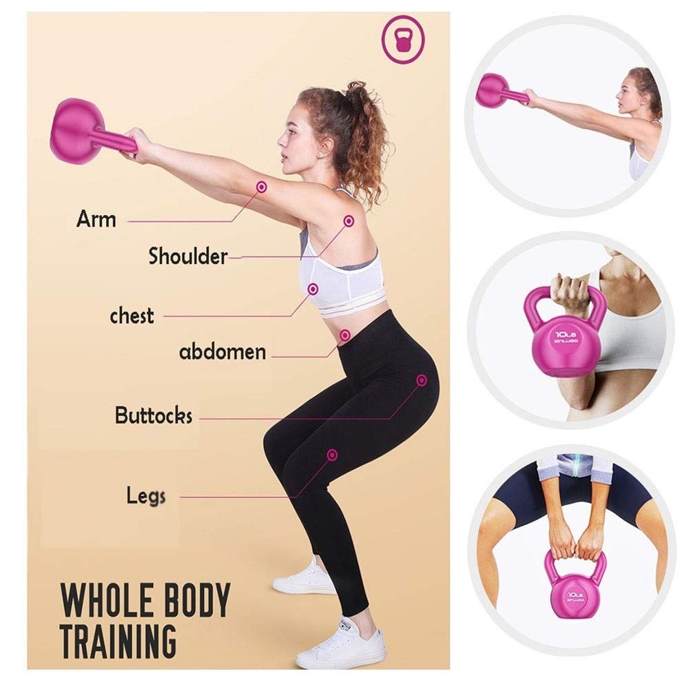 Color Fitness Kettlebell for Strength Training & Workouts