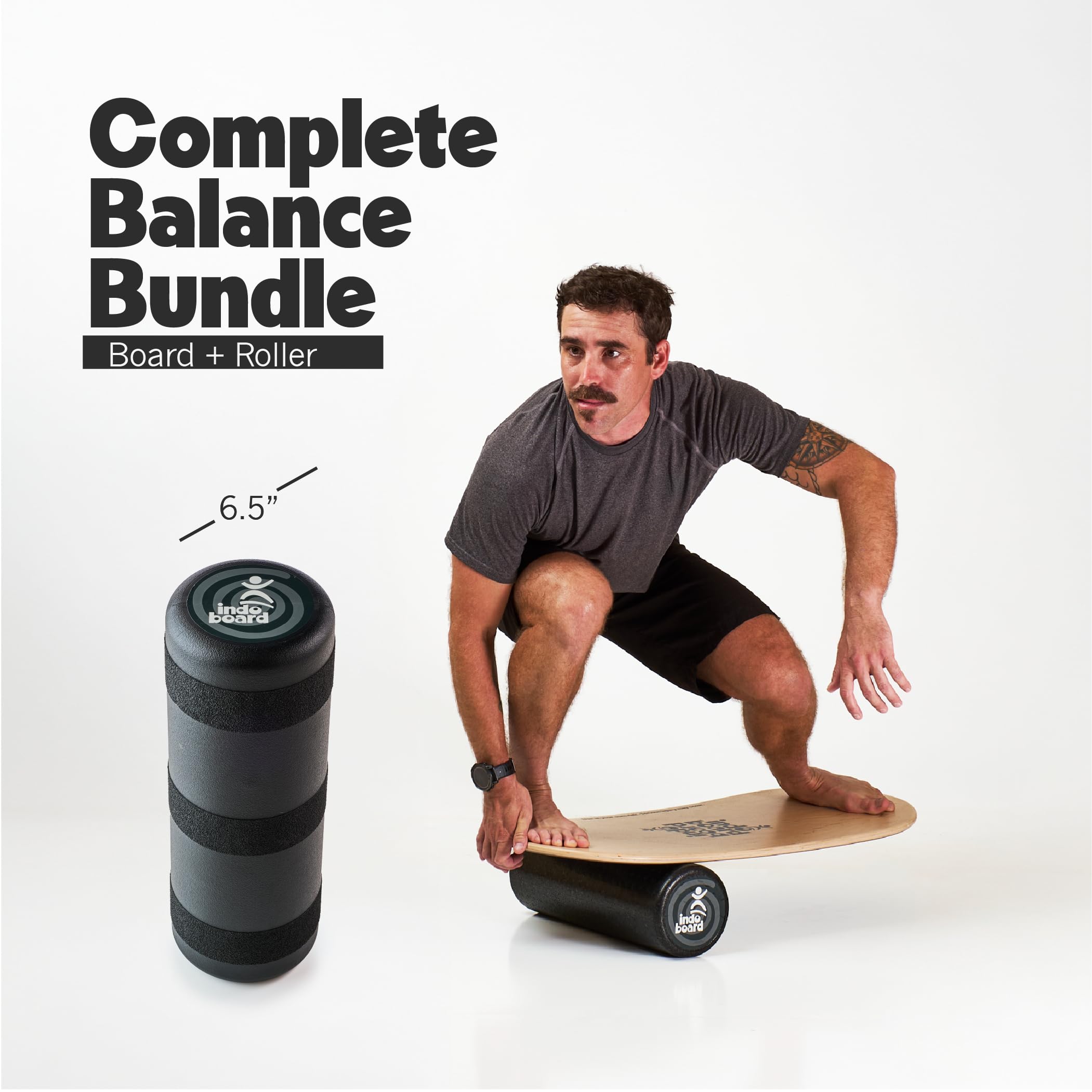 Balance Board with Roller for Core Strength & Stability Training
