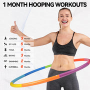 Adjustable Weighted Fitness Hoop with Detachable Sections for Home Workouts