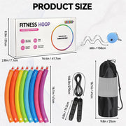 Adjustable Weighted Fitness Hoop with Detachable Sections for Home Workouts