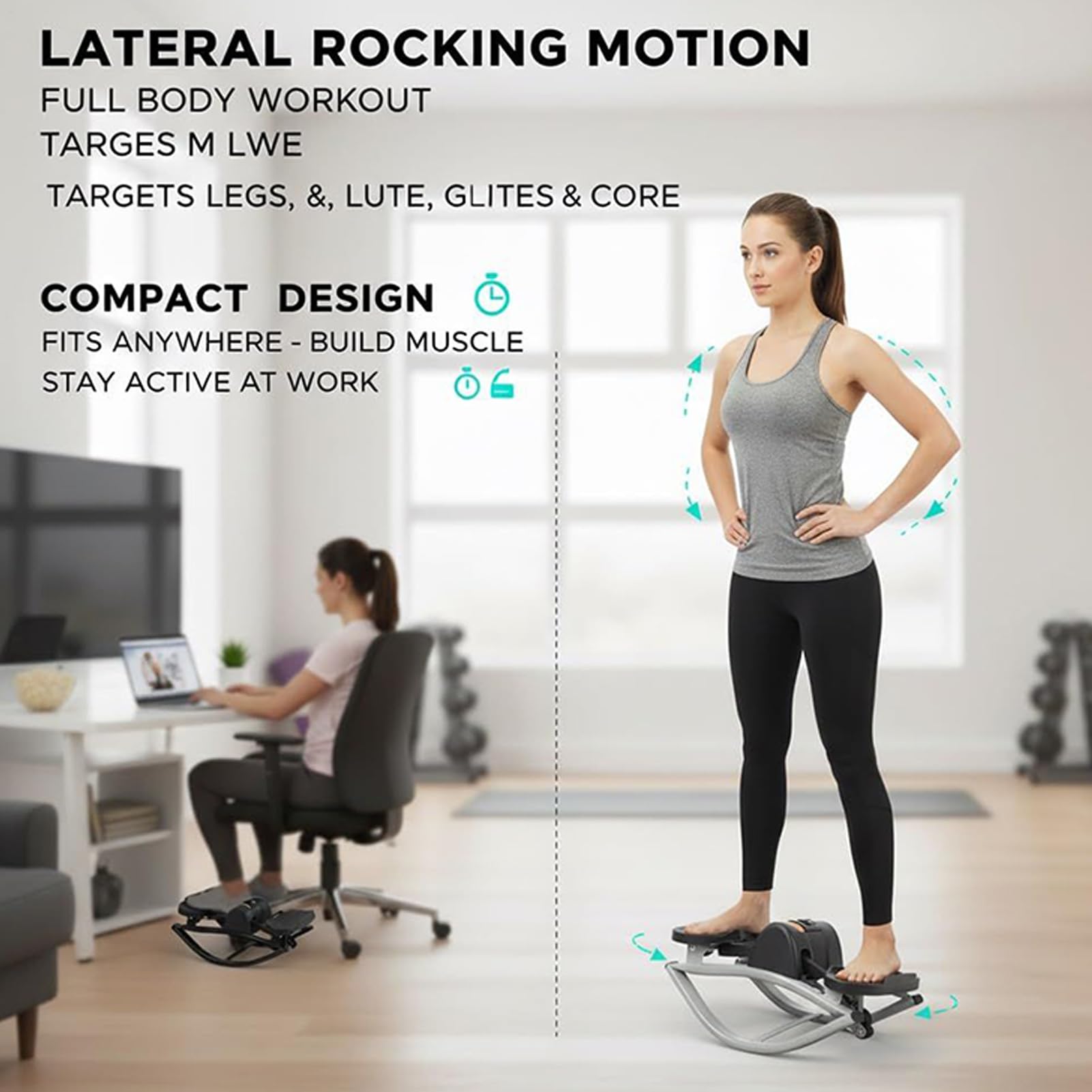 Compact Rock Stepper for Cardio, Leg & Glute Training