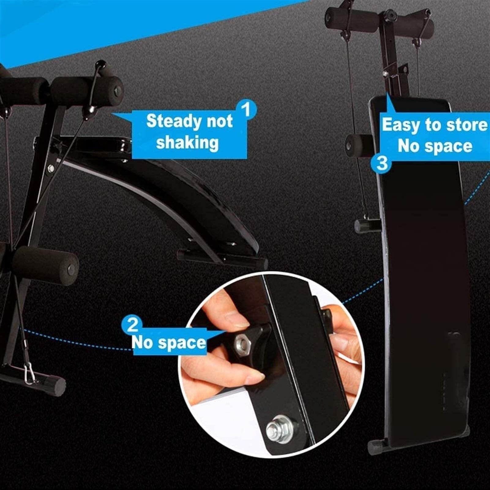 Folding Adjustable Weight Bench for Full Body Workouts