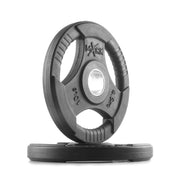 Tri-Grip Rubber Coated Olympic Weight Plates Set