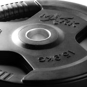 Tri-Grip Rubber Coated Olympic Weight Plates Set